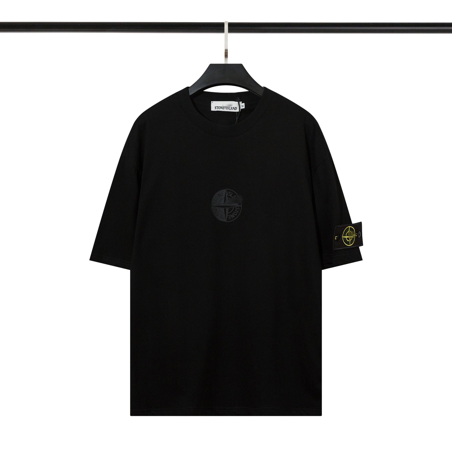 Pure Cotton Short-Sleeved T-Shirt Round Neck Men's And Women's Summer Leisure Island Export