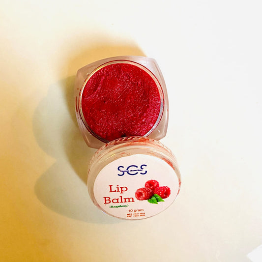 Raspberry Lip Balm for Dry Lips | Moisturizing Fruity Lip Care