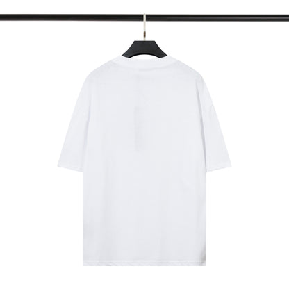 Pure Cotton Short-Sleeved T-Shirt Round Neck Men&#039;s And Women&#039;s  Summer Leisure Island Export