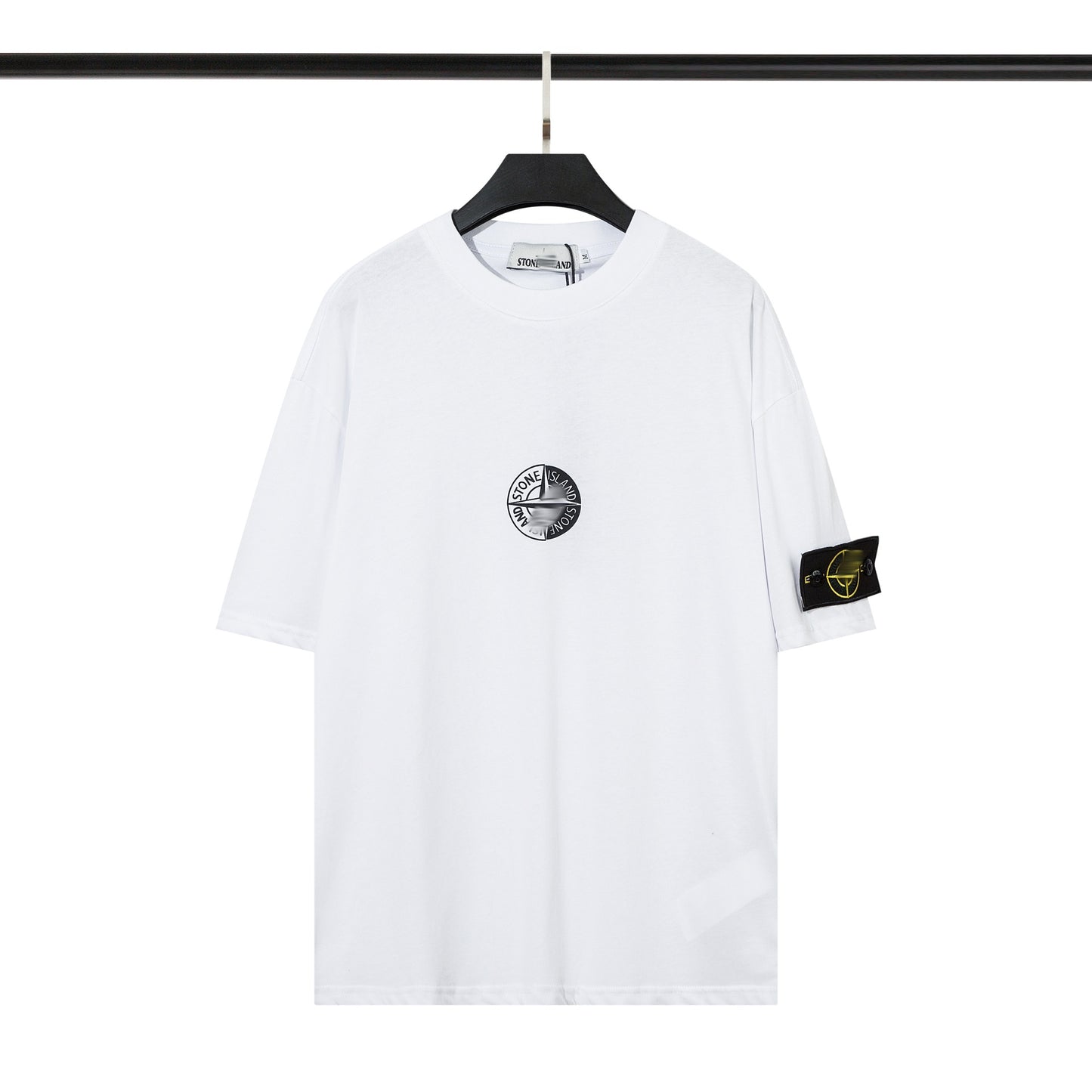 Pure Cotton Short-Sleeved T-Shirt Round Neck Men&#039;s And Women&#039;s  Summer Leisure Island Export