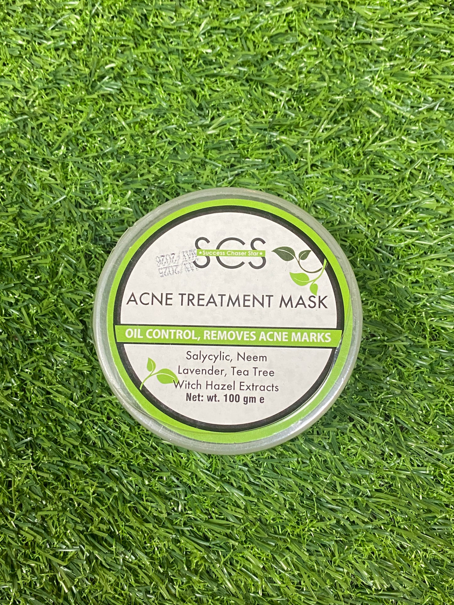 Front view of Acne Treatment Gel Skin Mask