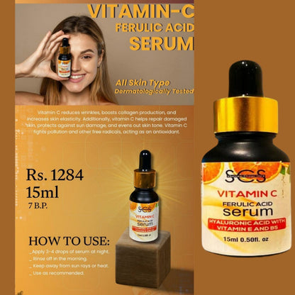Vitamin C Face Serum Bottle – Brightening and Dark Spot Remover by Urbans Vault Pakistan