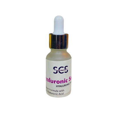 Lightweight hydrating serum texture with hyaluronic acid for smooth glowing skin